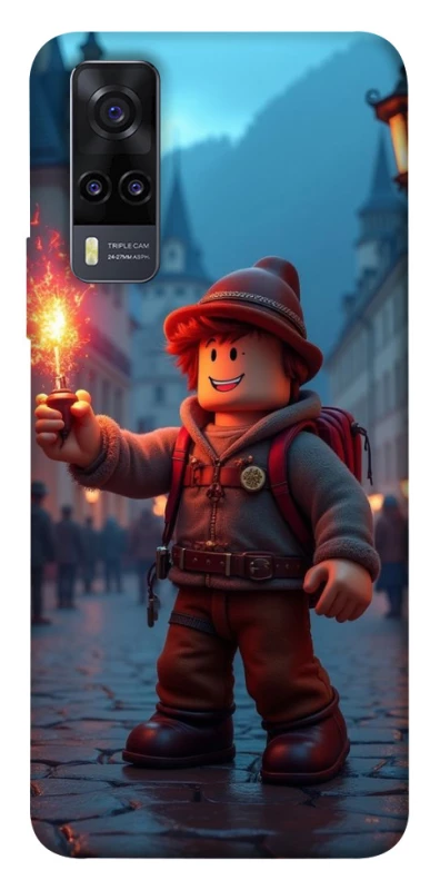 Чохол на Vivo Y31 Roblox Fire Logo Blue Flames фото 1 з 1