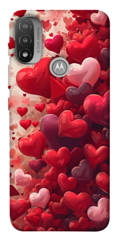 Чохол на Motorola Moto E20 Many hearts фото 1 з 1