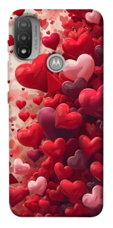 Чохол на Motorola Moto E20 Many hearts фото 1 з 1
