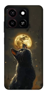Чехол на ZTE Blade A35 4G Кот под луной v2 фото 1 из 1