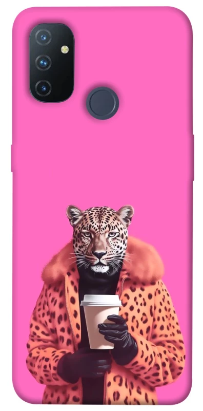 Чехол на OnePlus Nord N100 Леопард с кофе фото 1 из 1