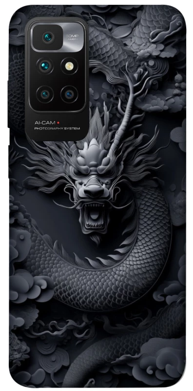 Чехол на Xiaomi Redmi 10 black dragon фото 1 из 1