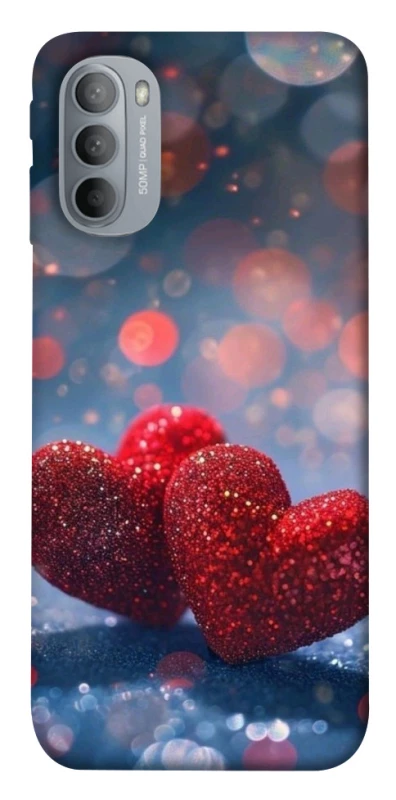 Чохол на Motorola Moto G31 Red hearts фото 1 з 1