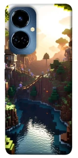 Чохол на TECNO Camon 19 Minecraft sunset фото 1 з 1