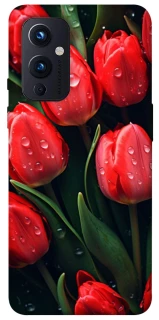Чехол на OnePlus 9 Красные тюльпаны фото 1 из 1