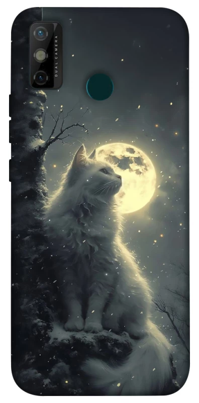 Чехол на TECNO Spark 6 Go Кот под луной фото 1 из 1