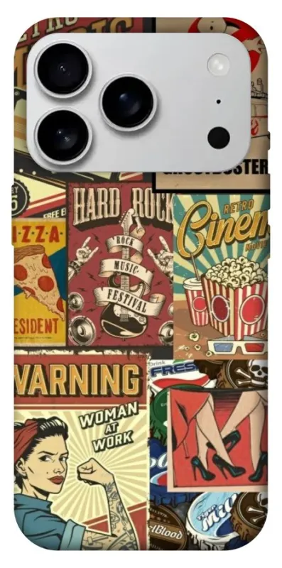 Чехол на Apple iPhone 18 Pro Max Retro collage ver.2 фото 1 из 1