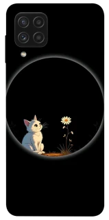 Чехол на Samsung Galaxy A22 4G Cat and flower фото 1 из 1