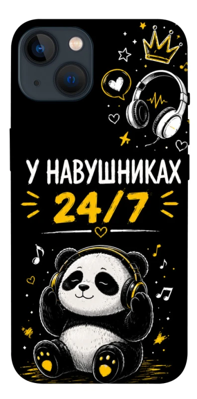 Чехол на Apple iPhone 13 (6.1") У навушниках 24/7 фото 1 из 1