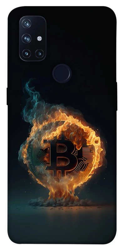Чохол на OnePlus Nord N10 5G Fire Bitcoin фото 1 з 1