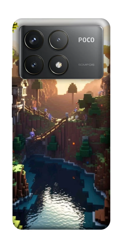 Чохол на Xiaomi Poco F6 Pro Minecraft sunset фото 1 з 1