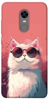 Чехол на Xiaomi Redmi 5 Plus / Redmi Note 5 (Single Camera) Сat with glasses фото 1 из 1
