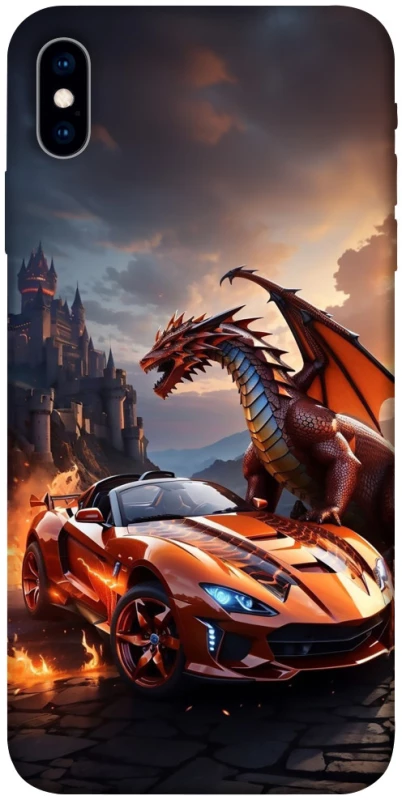 Чехол на Apple iPhone X (5.8") Сar and dragon фото 1 из 1