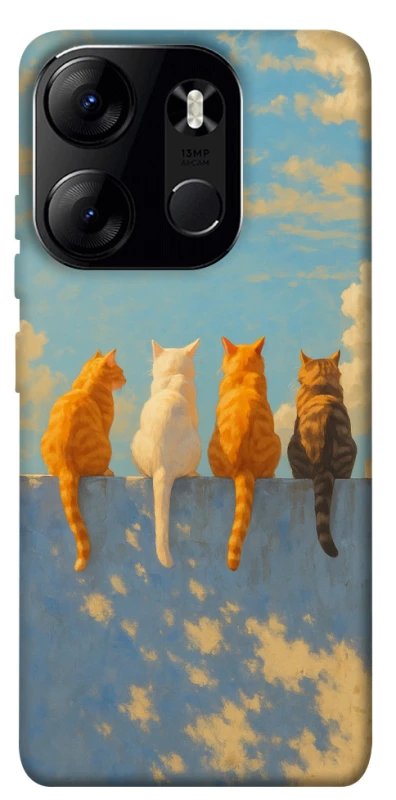 Чохол на Tecno Spark Go 2023 cats on wall фото 1 з 1