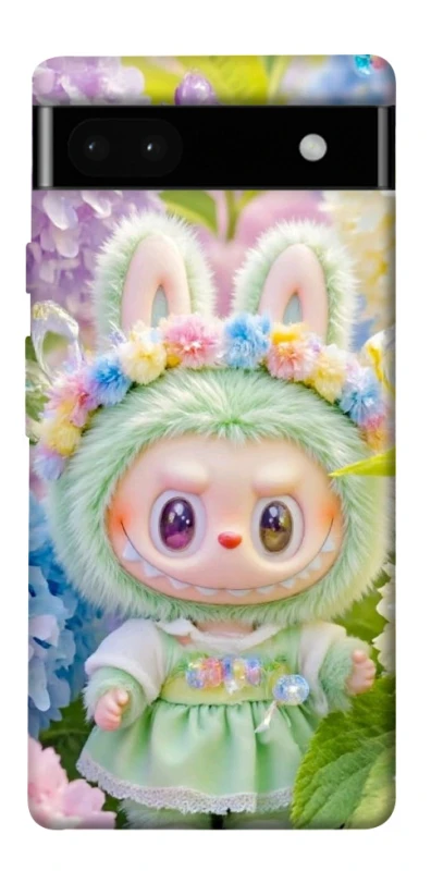 Чехол на Google Pixel 6a Labubu & Flowers ver.2 фото 1 из 1