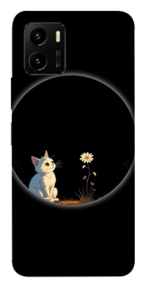 Чехол на Vivo Y15s Cat and flower фото 1 из 1