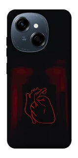 Чехол на TECNO Spark Go 1 Красное сердце фото 1 из 1