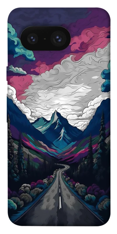 Чехол на Google Pixel 8 Нарисованные горы фото 1 из 1