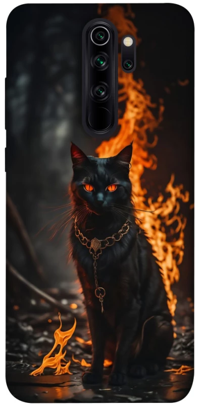 Чехол на Xiaomi Redmi Note 8 Pro Огненный кот фото 1 из 1
