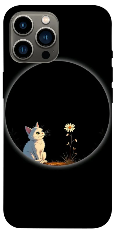 Чехол на Apple iPhone 12 Pro Max (6.7") Cat and flower фото 1 из 1