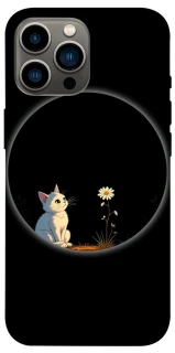 Чехол на Apple iPhone 12 Pro Max (6.7") Cat and flower фото 1 из 1