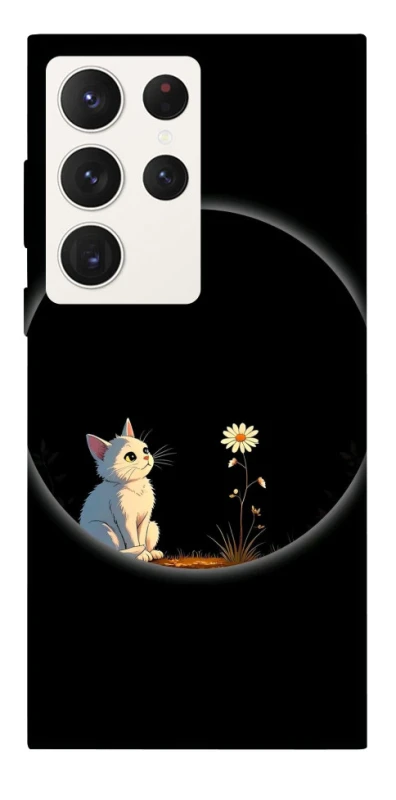 Чохол на Samsung Galaxy S23 Ultra Cat and flower фото 1 з 1