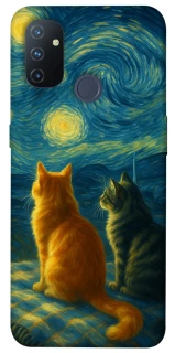 Чехол на OnePlus Nord N100 Cats under the stars фото 1 из 1