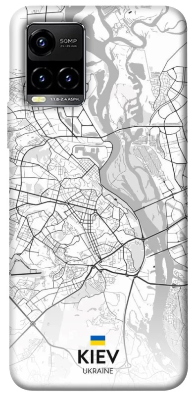 Чехол на Vivo Y21 / Y33s Kiev white map фото 1 из 1