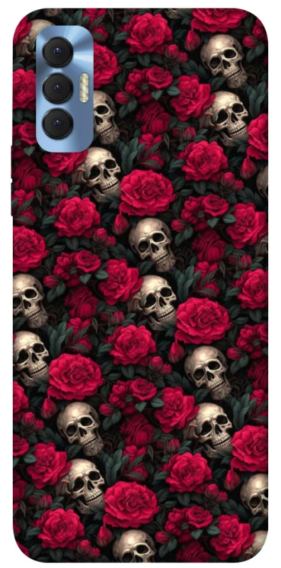 Чохол на TECNO Spark 8P Черепа та рози фото 1 з 1