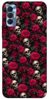 Чохол на TECNO Spark 8P Черепа та рози фото 1 з 1