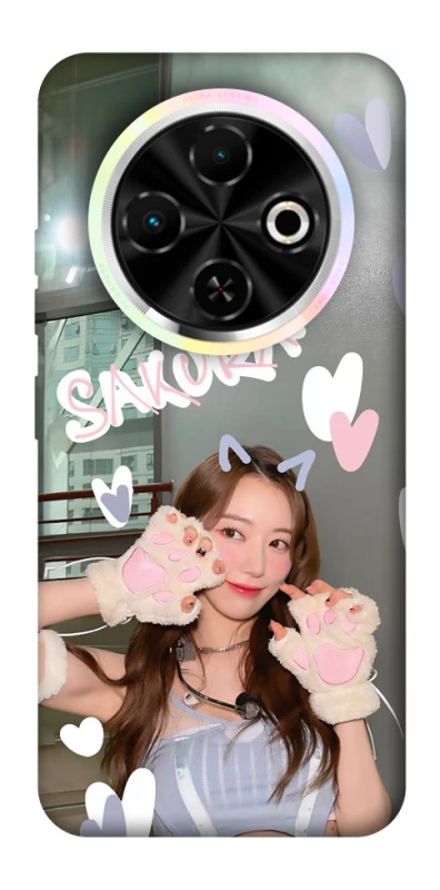 Чехол на TECNO Spark 30C Sakura - LE SSERAFIM фото 1 из 1