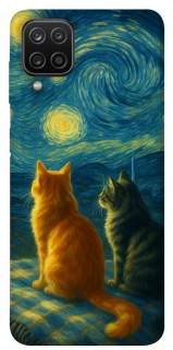 Чехол на Samsung Galaxy A12 Cats under the stars фото 1 из 1
