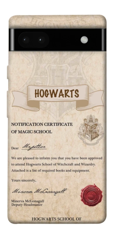 Чехол на Google Pixel 6a The Hogwarts acceptance letter фото 1 из 1