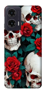 Чехол на Motorola Moto G35 skull and rose фото 1 из 1