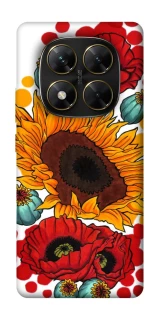 Чехол на Xiaomi Poco X7 Подсолнечники и маки фото 1 из 1