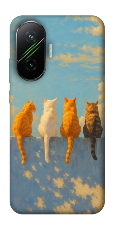 Чохол на Xiaomi Poco F7 cats on wall фото 1 з 1