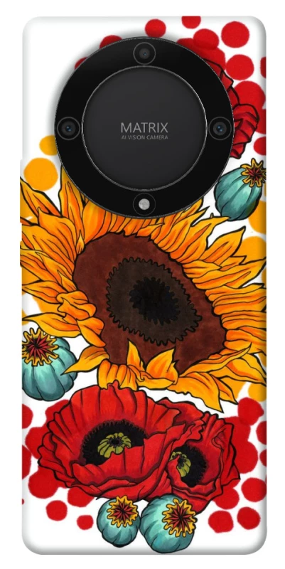 Чохол на Huawei Magic5 Lite Соняшники та маки фото 1 з 1