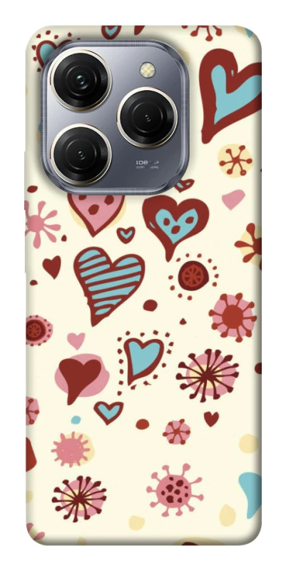 Чохол на TECNO Spark 20 Pro Pretty hearts фото 1 з 1