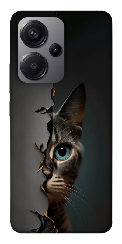 Чохол на Xiaomi Redmi Note 13 Pro+ Кіт-підглядач v2 фото 1 з 1