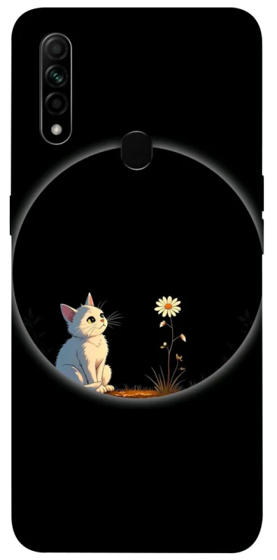 Чохол на Oppo A31 Cat and flower фото 1 з 1
