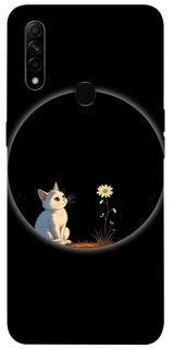 Чехол на Oppo A31 Cat and flower фото 1 из 1