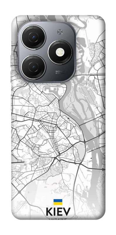 Чехол на TECNO Spark 20 Kiev white map фото 1 из 1