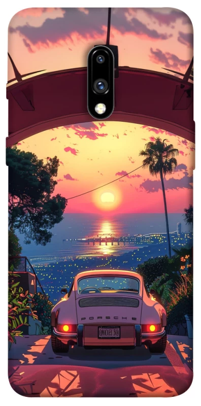 Чехол на OnePlus 7 Porsche at sunset фото 1 из 1