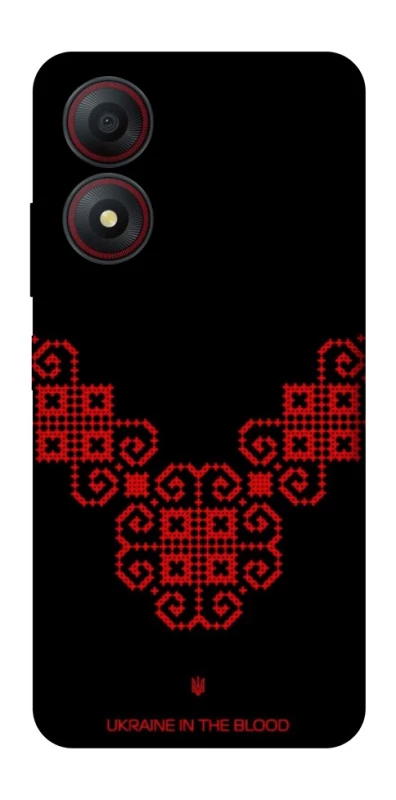 Чохол на ZTE Blade A34 4G Чорно-червона вишиванка фото 1 з 1
