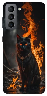 Чехол на Samsung Galaxy S21 FE Огненный кот фото 1 из 1