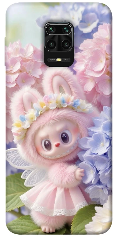 Чехол на Xiaomi Redmi Note 9s / Note 9 Pro / Note 9 Pro Max Labubu & Flowers ver.1 фото 1 из 1