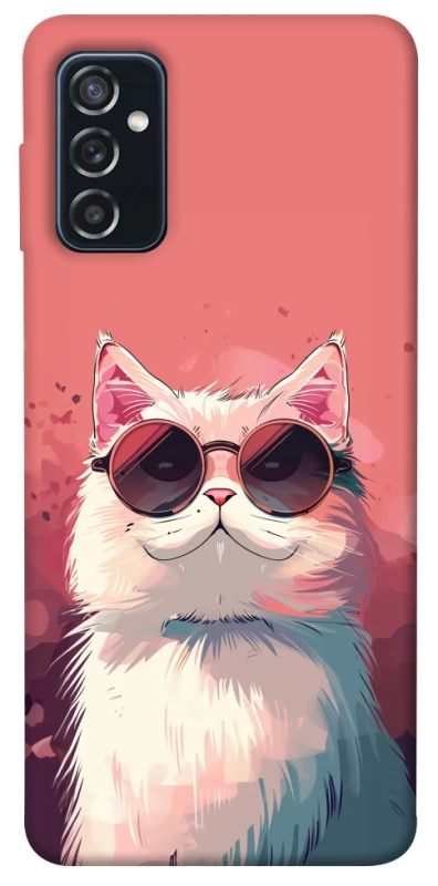 Чехол на Samsung Galaxy M52 Сat with glasses фото 1 из 1