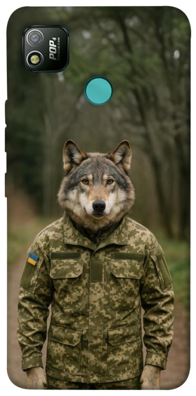 Чехол на TECNO POP 4 Волк защитник фото 1 из 1