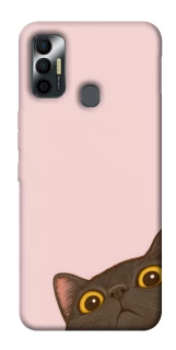 Чехол на TECNO Spark 7 Peeping cat фото 1 из 1