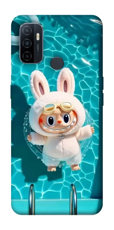 Чохол на Oppo A53 / A32 / A33 Labubu in the pool ver.2 фото 1 з 1